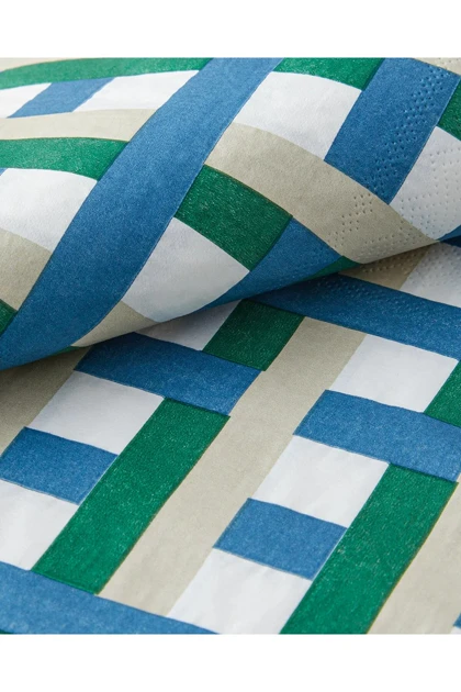دستمال کاغذی English Home مدل Retro Plaid - سبز