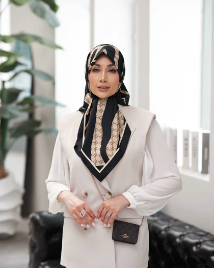 روسری ابریشم توییل تک‌رنگ (قواره 100) 30285