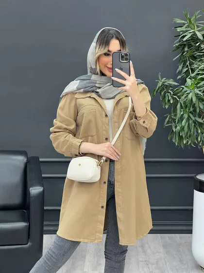 مانتو کتان شاپرک
