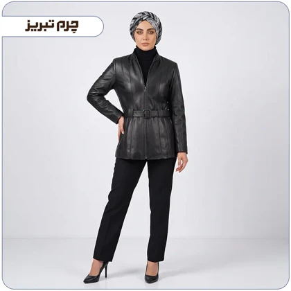 پالتو چرم زنانه کوتاه NB1176