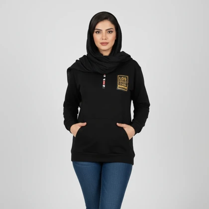 هودی زنانه مدل نیم زیپ کد W138