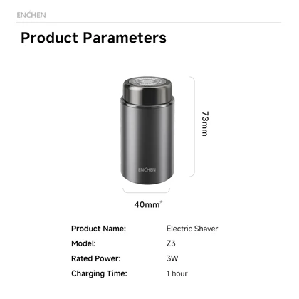 مینی ریش‌تراش شارژی مسافرتی ضدآب انچن شیائومی Xiaomi ENCHEN Z3