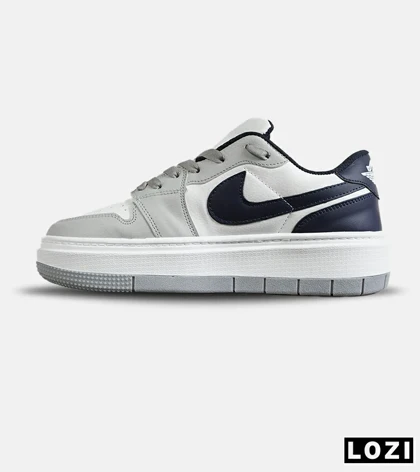 کفش مردانه و زنانه سفید طوسی سرمه ای NIKE AIR FORCE مدل 7811