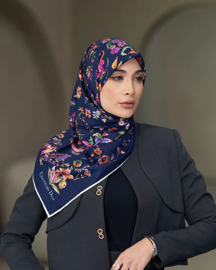 روسری ابریشم توییل دوردستدوز (قواره صد) 30178