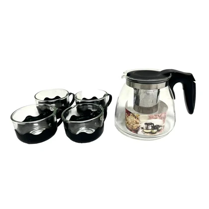 سرویس قوری و فنجان 5 پارچه مدل شاین