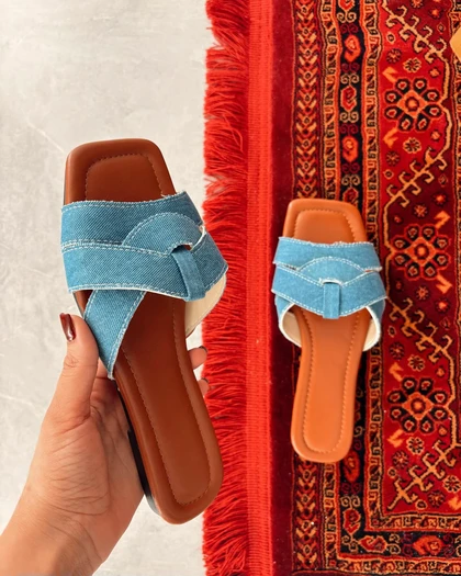صندل جین و کفی چرم