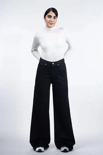 شلوار بگی جین مشکی