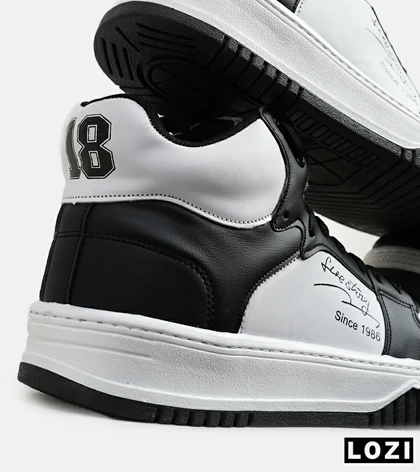 کفش کتانی ساق‌دار مردانه سفید مشکی VANS مدل 5937