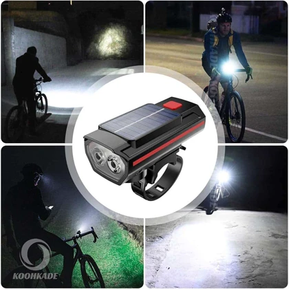 چراغ جلو دوچرخه بوق دار شارژی NITRO