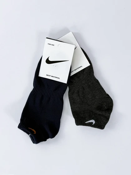 جوراب مچی مردانه وسط کش نخ پنبه طرح نایکی Nike