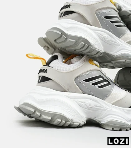 کفش کتانی مردانه و زنانه سفید طوسی زرد BALENCIAGA