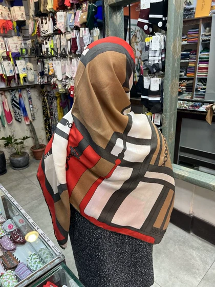روسری گارزا نخی دورنگ