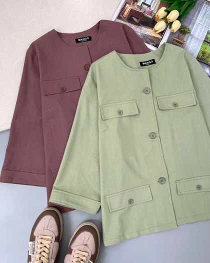 کت لینن پارچه وارداتی کد 4938