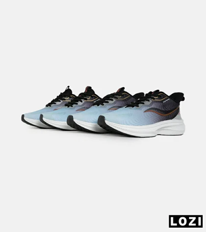 کفش کتانی طوسی آبی Saucony Ride Review مدل 7180