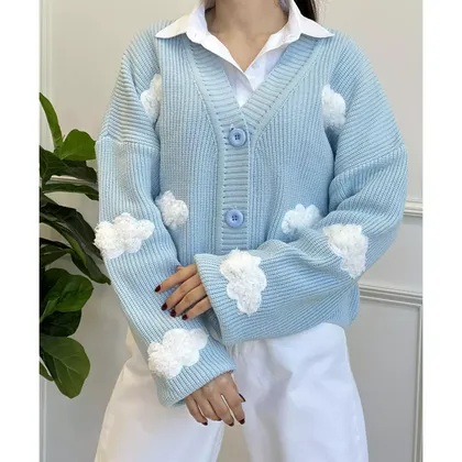 ژاکت بافت ابر 22169