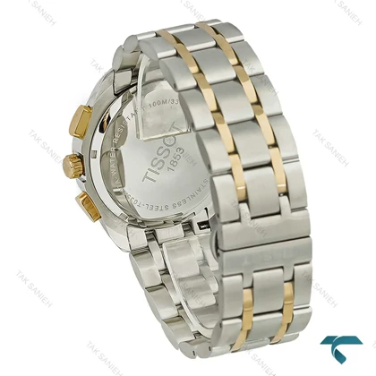 تیسوت مردانه دورنگ طلایی سه موتوره صفحه سفید Tissot-8274-G