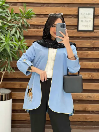 مانتو ژاکارد تیکه دوزی