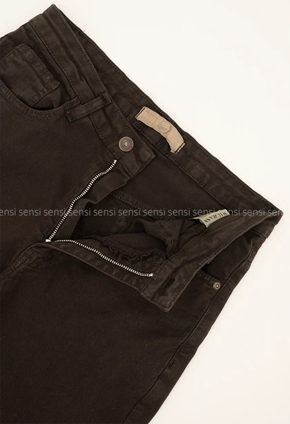 شلوار واید استریت کتان کد1005228