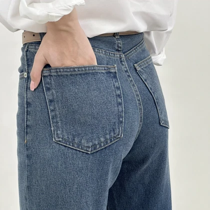 شلوار جین نیم بگ 1008496