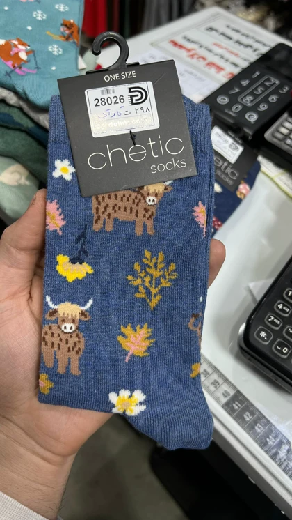 جوراب چتیک ساق‌دار زنانه طرح دار chetic