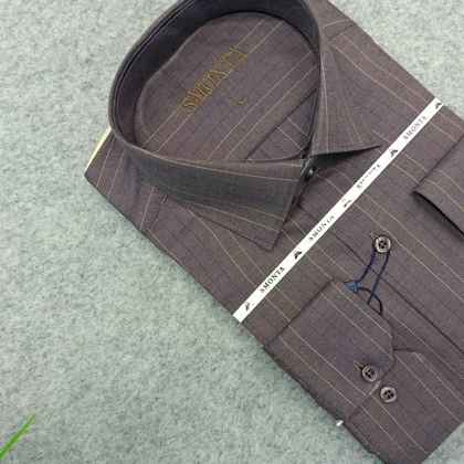 پیراهن استین بلند مردانه _ طرح راه راه قواره کلاسیک