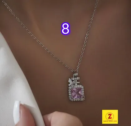 گردنبند زنانه زنانه نگین‌دار طرح جواهر