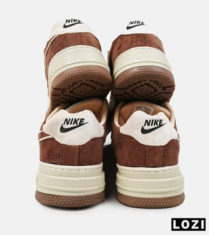 کفش کتانی بزرگ پا قهوه ای NIKE AIR FORCE