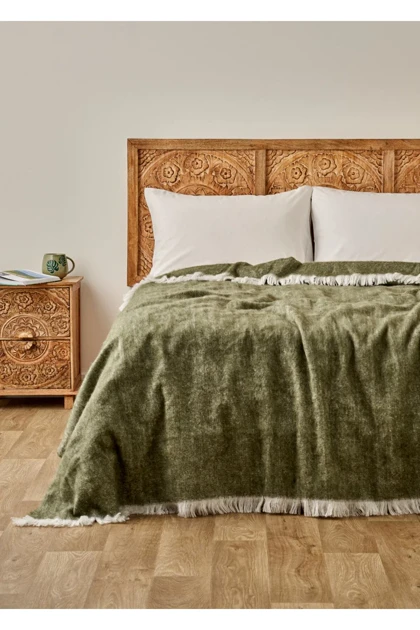 پتو دو نفره Bella Maison مدل Cozy آکریلیک - سبز