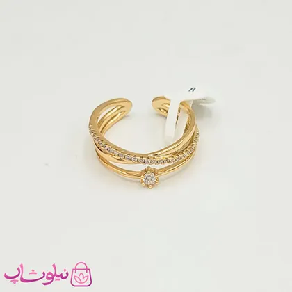 انگشتر زنانه ژوپینگ نگین‌دار چند ردیفه