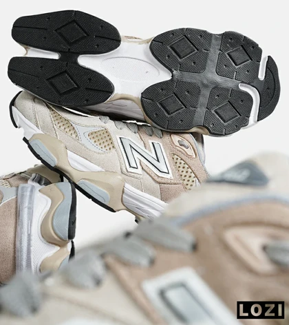 کفش کتانی مردانه و زنانه کرم طوسی NEW BALANCE 9060