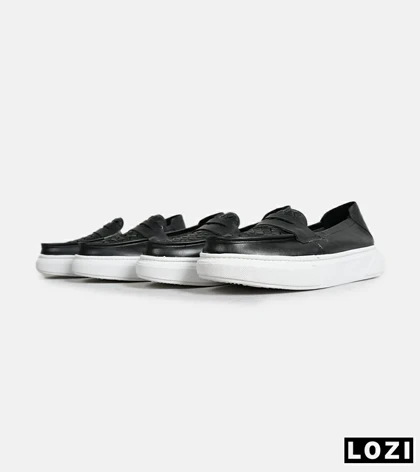 کالج مردانه مشکی سفید Bottega Veneta مدل 6998