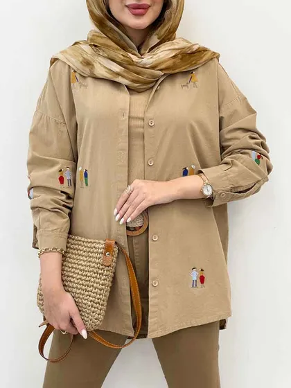 مانتو گلدوزی کارولین