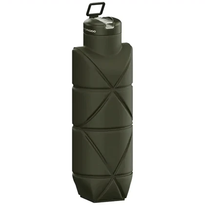 بطری آب سیلیکونی تاشو پورودو Porodo مدل PDLJ1026BK ظرفیت 700 میل