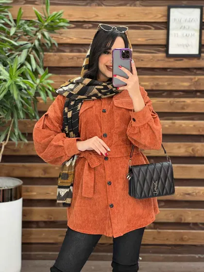 مانتو کبریتی کمردار