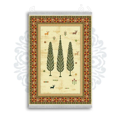 *جدید* فرشینه از جنس پارچه شانل مخمل ترک طرح فانتزی برند دفه کد 900