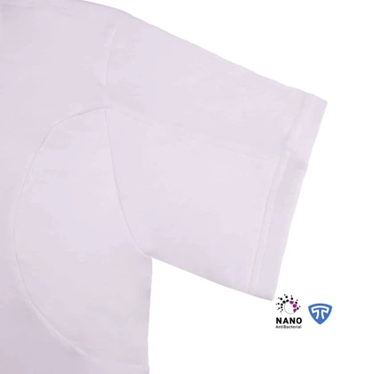 زیرپوش نانو آنتی باکتریال ضد تعریق یقه هفت باز مردانه سفید