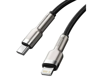کابل شارژ سریع تایپسی به لایتنینگ 2 متری بیسوس Baseus Cafule Series Metal Data Cable Type-C to iP PD 20W CATLJK-B01