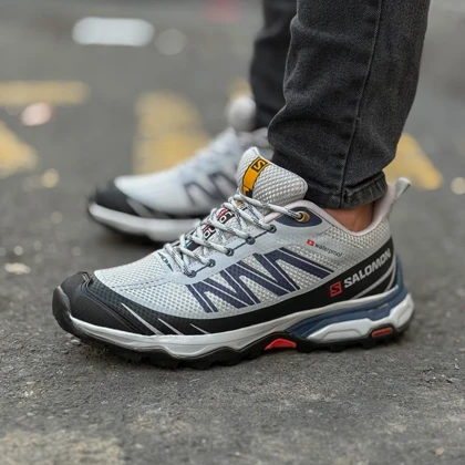 کتانی سالامون طوسی سرمه ای کد 6186