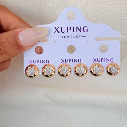 گوشواره ستاره نگینی ژوپینگ میخی