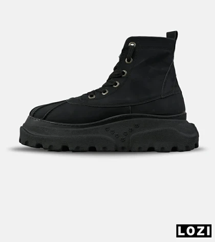 کفش کتانی ساق‌دار مشکی Naked Wolfe مدل 7623