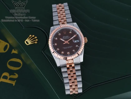 ساعت رولکس دیت جاست صفحه قهوه‌ای Rolex datejust Sh2C