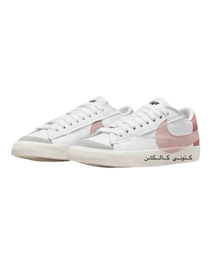 کتانی ویتنامی نایکی بلیزر بدون ساق جامبو صورتی Nike Blazer Low 77 Jambo white pink