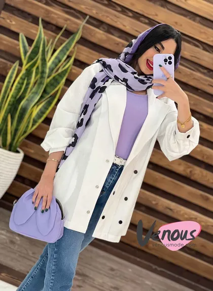 مانتو لینن شش دکمه