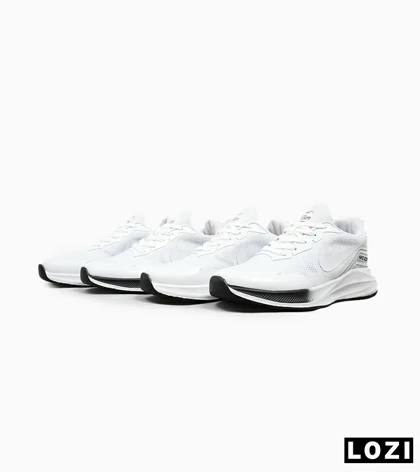کفش کتانی بزرگ پا سفید مشکی Nike air zoom