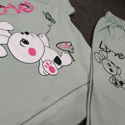 تیشرت شلوارک دخترانه خرگوش LOVE