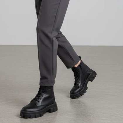 نیم بوت چرم بندی لژ دار / پپرونی...