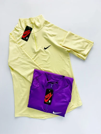 بلوز لاکرا آستین بلند نیم زیپ فینگر دار نایکی Nike