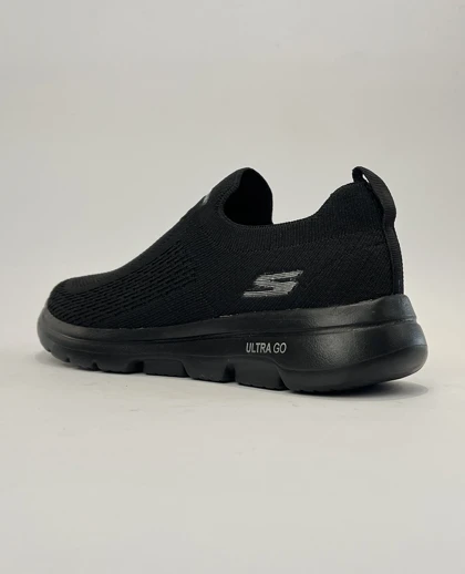 کفش راحتی اسکچرز جورابی بدون بند مشکی تمام