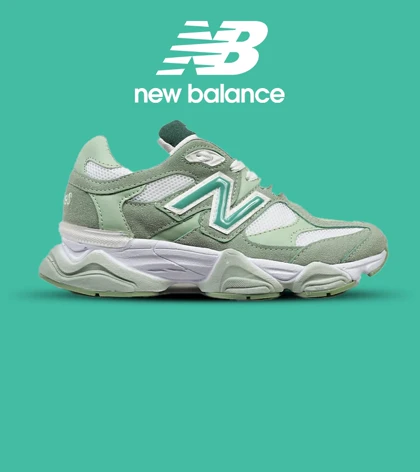 کفش کتانی زنانه سبز سفید NEW BALANCE 9060 مدل 4200