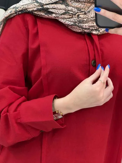 مانتو بغل سه دکمه آستین پیله